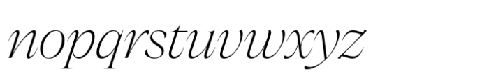 Nuances Collection Normal Extra Light Italic Font LOWERCASE