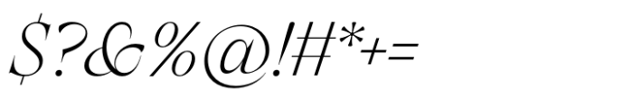 Nuances Collection Normal Light Italic Font OTHER CHARS