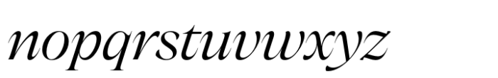 Nuances Collection Normal Regular Italic Font LOWERCASE