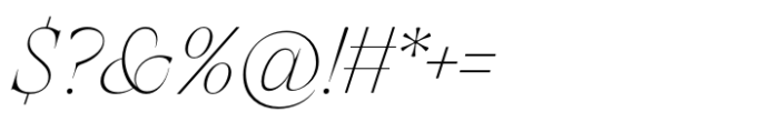 Nuances Collection Normal Thin Italic Font OTHER CHARS