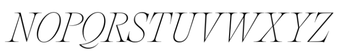 Nuances Collection Normal Thin Italic Font UPPERCASE
