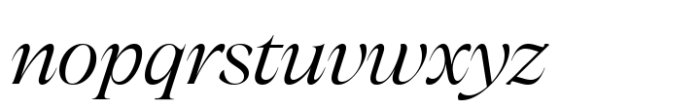Nuances VF Italic Font LOWERCASE