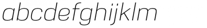 Nuber Light Italic Font LOWERCASE