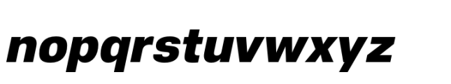 Nuber Next Black Italic Font LOWERCASE