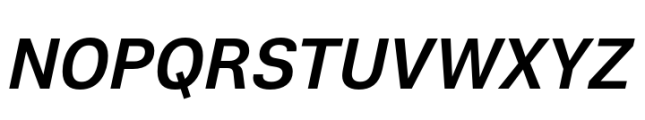 Nuber Next Bold Italic Font UPPERCASE