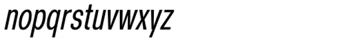 Nuber Next Demi Bold Compressed Italic Font LOWERCASE