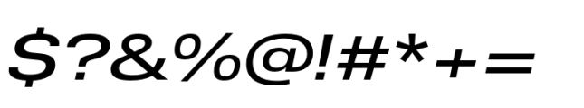 Nuber Next Demi Bold Extended Italic Font OTHER CHARS