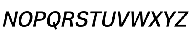 Nuber Next Demi Bold Italic Font UPPERCASE