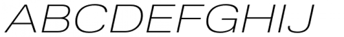 Nuber Next Extra Light Extended Italic Font UPPERCASE