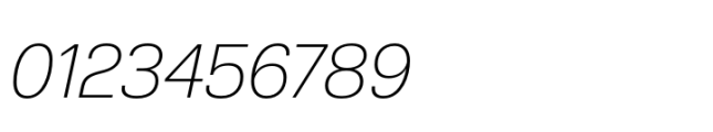 Nuber Next Extra Light Italic Font OTHER CHARS
