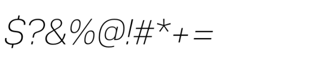 Nuber Next Extra Light Italic Font OTHER CHARS