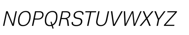 Nuber Next Light Italic Font UPPERCASE