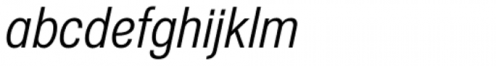 Nuber Next Regular Condensed Italic Font LOWERCASE