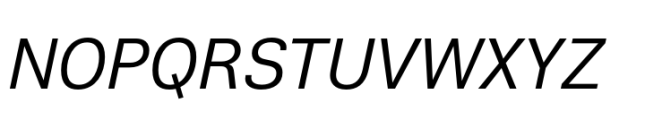 Nuber Next Regular Italic Font UPPERCASE