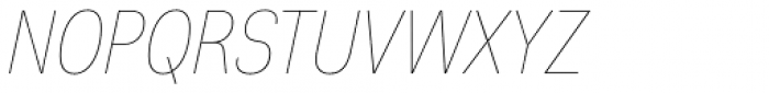 Nuber Next Thin Condensed Italic Font UPPERCASE