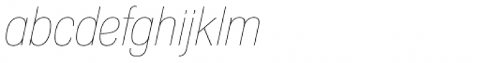 Nuber Next Thin Condensed Italic Font LOWERCASE