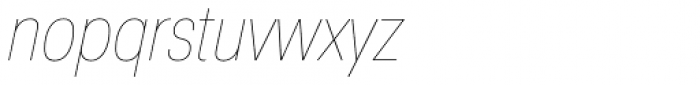 Nuber Next Thin Condensed Italic Font LOWERCASE