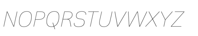 Nuber Next Thin Italic Font UPPERCASE