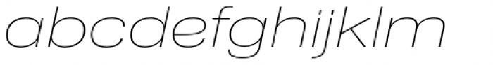 Nuber Next Ultra Light Extended Italic Font LOWERCASE