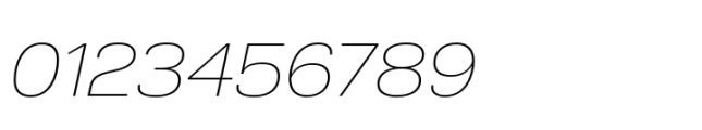 Nuber Next Ultra Light Wide Italic Font OTHER CHARS