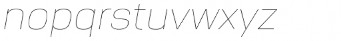 Nuber UltraLight Italic Font LOWERCASE