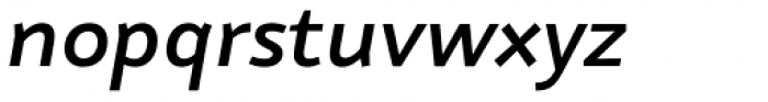 Nubian Demi Bold Italic Font LOWERCASE