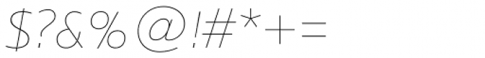 Nubian Thin Italic Font OTHER CHARS