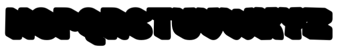 Nuble Retro Extrude Font UPPERCASE