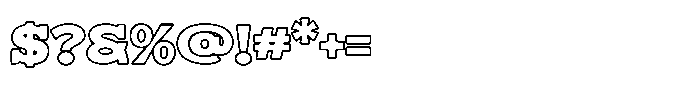 Nuega Outline Font OTHER CHARS