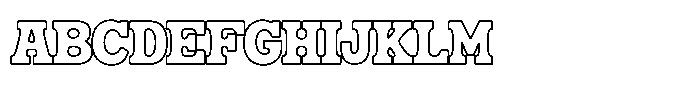 Nuega Outline Font UPPERCASE