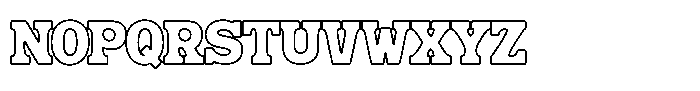 Nuega Outline Font UPPERCASE