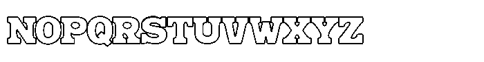 Nuega Outline Font LOWERCASE