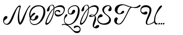 Nufaria Script Font UPPERCASE