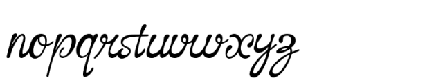 Nufaria Script Font LOWERCASE