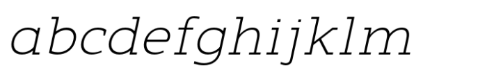 Nuga Extra Light Italic Font LOWERCASE