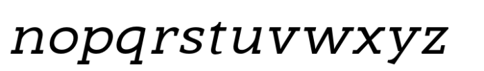 Nuga Italic Font LOWERCASE