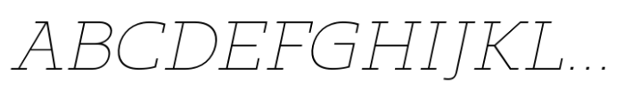 Nuga Thin Italic Font UPPERCASE