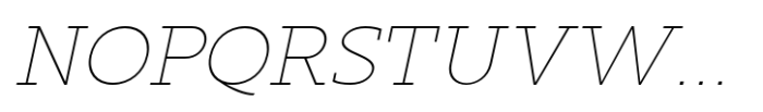 Nuga Thin Italic Font UPPERCASE