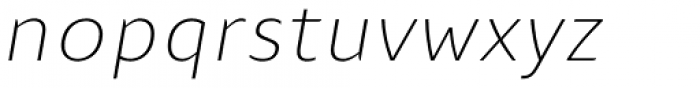 Nula Ultra Light Italic Font LOWERCASE
