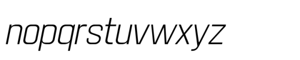 Nulato Hairline Italic Font LOWERCASE