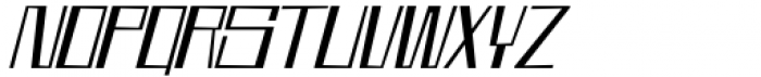 Nullomis Wide Bold Oblique Font UPPERCASE