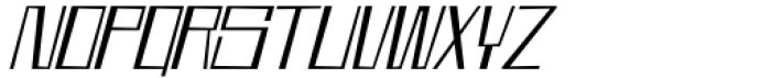 Nullomis Wide Medium Oblique Font LOWERCASE