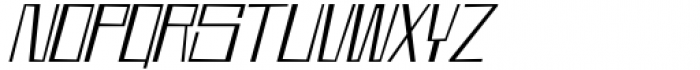Nullomis Wide Regular Oblique Font LOWERCASE