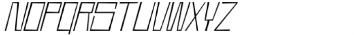 Nullomis Wide Thin Oblique Font UPPERCASE