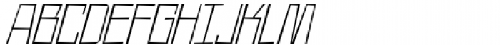 Nullomis Wide Thin Oblique Font LOWERCASE
