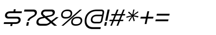 Nulshock Extra Light Italic Font OTHER CHARS