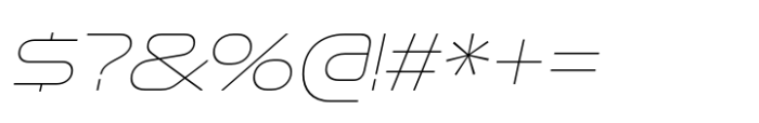 Nulshock Hairline Italic Font OTHER CHARS