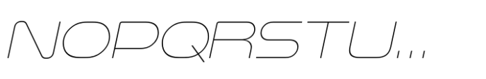 Nulshock Hairline Italic Font LOWERCASE
