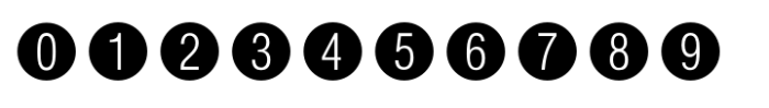 Number Icons MF Regular Font OTHER CHARS