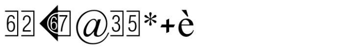 Number Icons MF Regular Font OTHER CHARS